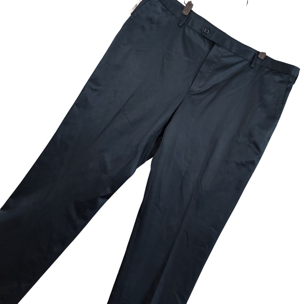Jos. A. Bank Chinos Mens 40x32 Navy Blue Traveler Tailored Fit Cotton Pants